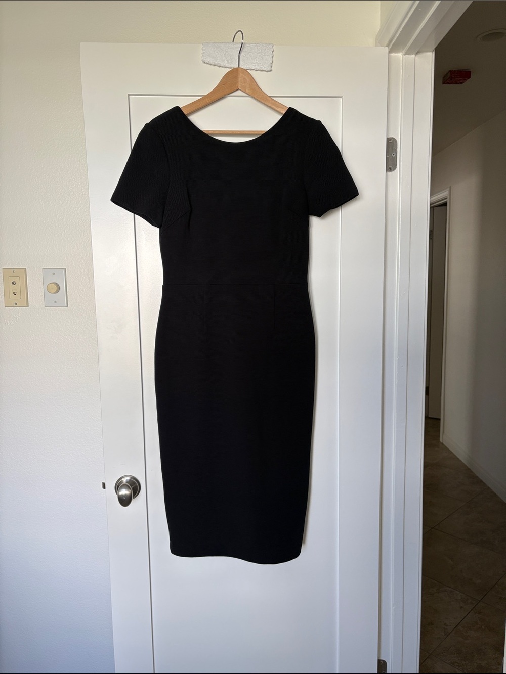 Boden Black Short-Sleeve Midi Dress